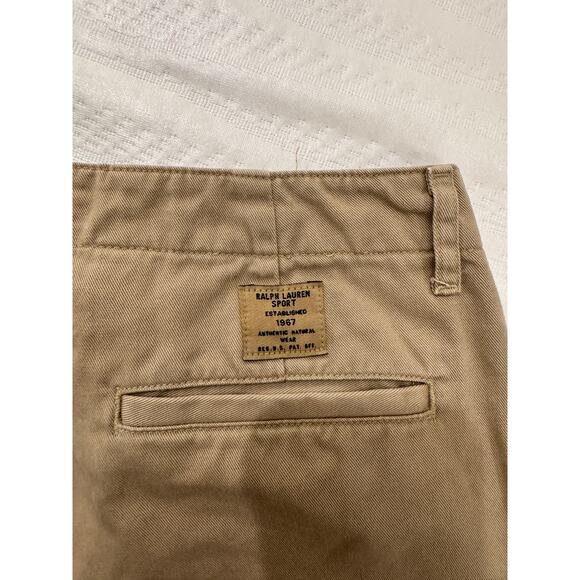 Ralph Lauren Sport Khaki Cotton Chino Straight Leg Pants Women’s 10 Tan Preppy - Picture 3 of 14
